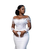 Fishtail Wedding Dress 2026 New Temperament White Waist-To-Shoulder Tail African Bride Wedding Dress To Go Out To Greet Skirt HZ0517