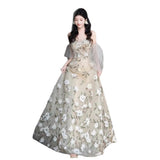 French Dress Engagement Morning Robe Bride Wedding Toast To High-End Scenic Holiday Evening Dress HZ0517