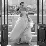 Simple Wedding Dress 2026 Winter New Super Fairy Travel To Take Pictures And Dressy Welcome Light Wedding Dress HZ0517