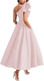 Purple Evening Dress High-Level Temperament Host Art Test Vocal Performance Dress Fluffy Skirt Adult Dress HZ0517