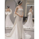 The Sting Brat Light Wedding Dress 2026 New Bride Went Out Of The Yarn Fishtail Studio To Shoot The Annual Dress Of The Thin Art Exam HZ0517