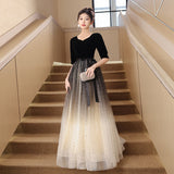 Banquet Evening Dress 2026 New Choir Conducting Evening Dress Host Banquet Piano Performance Dress HZ0517