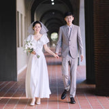 Certificate Registration Engagement Evening Dress Dress Light Luxury Small Can Usually Wear White Light Wedding Dress Bride Morning Dress Toast HZ0517