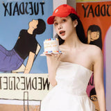 French White Breasted Morning Robe Light Wedding Banquet Birthday Trip Morning Pat Welcome To Go Out Yarn Evening Dress Dress Dress HZ0517