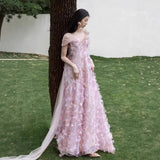 Morning Robe Female Bride Niche High-Grade Pink Light Dress Dress Engagement Welcome Out Yarn Super Fairy Toast HZ0517