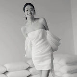 French Light Wedding Bridal Temperament Niche Densate Morning Robes Out Of The Yarn Small Small Engagement Dress Dress Skirt HZ0517