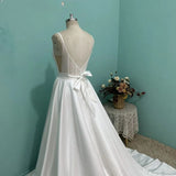 Slinged Ribbon Denoodle Wedding Dress 2026 Spring New Tiktok Simple Wedding Dress HZ0517