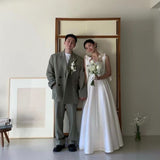 French Light Wedding Dress 2026 New Winter Fasting Slings Thin Bride Go Out Yarn Temperament Travel Dress HZ0517