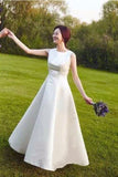 2026 New Set Of Front-Faced Long-Shoulder White Dress Simple Mori Bride Wedding Brigade Shooting Shadow Light Wedding Dress HZ0517