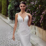 New Bridal Dress White Sexy Bare Sling Light Wedding Dress Small Tail Wedding Dress Female HZ0517