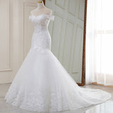 Wedding Dress Shoulder 2026 New White Temperament Dream Lace Mid-Rise Long Tailed French Wedding Dress Can Be Finalized HZ0517