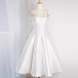 French Hepburn Light Wedding Dress Vertebree Vertebree Feast White Dress Light Luxury Sling Retro Dress Woman HZ0517