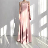 French Black Sling Temperament Banquet Evening Dress Female Birthday Wedding Engagement Simple Niche Dress Dress HZ0517