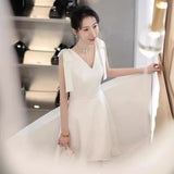 French Banquet Evening Dress Femininity Light Luxury Small Host Before The Short Summer Day Can Wear Small Dress HZ0517