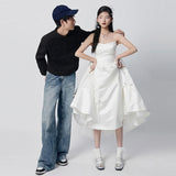 French-Style Linden Light Wedding Dress 2026 New Sensian Simple Braping Bride Engagement Certificate Welcome Yarn Travel Dress HZ0517