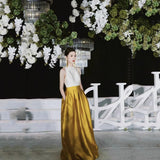 Evening Dress Dress With Sleeveless Splicing Dress Temperament Thin Engagement Student Art Exam Birthday Banquet HZ0517
