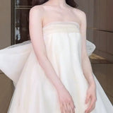 White Breasted Morning Robe Female Bride High Sense Of Small French Style Small Wedding Dress Registration Dress Dress HZ0517