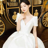 French Light Wedding White Vertiny Evening Dress Woman 2026 New Banquet Design Feel Engagement Dress HZ0517