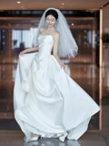 Swear Light Wedding Dress 2026 New Engagement Dress Dress Small Man Goes Out Yarn Fishtail Morning Robe Bride Toast Suit HZ0517