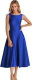 2026 New Solid Evening Dress U-Shaped Collar-Dew-Backed Senscreen Casual Dress HZ0517