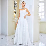 White Hanging Evening Dress 2026 New Fashion Temperament Elegant Dress Fashion Banquet Evening Dress HZ0517