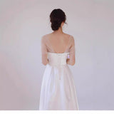Light Wedding Dress Korean Version 2026 New Simple Sweet Little Fairy Temperament Shoulder-Sing-Faced Light Wedding Dress HZ0517