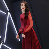 Temperament Evening Dress Women's 2026 New Banquet Elegant Black Winter Long Dress Party Small Dress HZ0517