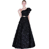 Black Evening Dress Women's 2026 New Banquet Elegance Long Annual Meeting Hosts Evening Atmosphere Dress HZ0517