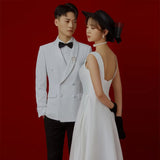 2026 New License Light Wedding Dress White Simple Ribbon French Hepburn Style Small Dress Engagement Small White Dress HZ0517