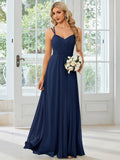 Elegant Evening Dress V-Deleted Long Dresse 2026 New Chiffon Folding Mint Green Bite Dress HZ0517