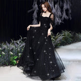 Black Banquet Evening Dress 2026 New Spring Temperament Small Luxury Show Dress Annual Conference Hosting Dress HZ0517