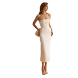 Simple White Chest-And-Up Dress 2026 Spring New Engagement Sexy Evening Dress HZ0517