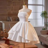Light Dress High-End Light Luxury Engagement Bridesmaids Dress Niche Adult Birthday Party Party Party Party Annual White Skirt HZ0517