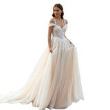 One-Word Shoulder Wedding Dress 2026 New Simple A-Word Slim Fishtail Travel Shot Small Tail Soft Yarn Thin HZ0517