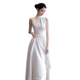 French Temperament Famous High Sense Light Luxury Niche Design Sleeveless Dress Women's Party Dress HZ0517