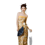 New Chinese Style Morning Robe Female Senior Sense Bride Wedding Toasting Engagement Evening Dress Dress Light Luxury Niche High-End HZ0517