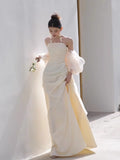 French Light Wedding Dress Yarn 2026 Bridal Exterior Pat Light Yarn Dress Dress Light Luxury Small Welcome Yarn Morning Robe HZ0517