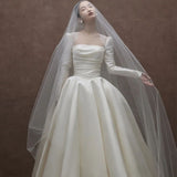 Sing Noodle Wedding Dress Bride 2026 New Main Yarn Retro Light Wedding Dress Yarn Small Long Sleeves In The Escape Of The Princess Woman HZ0517