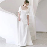 French-Style Densted-Faced Light Wedding Dress Small Hepburne Go Out Light Yarn Engagement Registration Studio Dress HZ0517