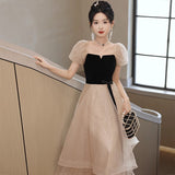 Banquet Evening Dress 2026 New French Style Collar Can Usually Wear A Thong Yarn Skirt Adult Ceremony Annual Dress Dress HZ0517