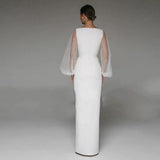 2026 Spring Wish Sexy Deep V-Neck Simple Banquet Evening Dress HZ0517