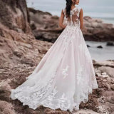 Shoulder Wedding Dress Woman 2025 New Lace Large-Size Fashion Retro Round Collar Small Tail Bride HZ0517