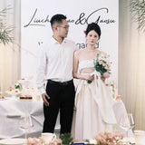 A Toasting Dress Bride Engagement Wearing A Wedding Dress Light Luxury Small High-End White Light Wedding Dress With Thoracic Dress HZ0517