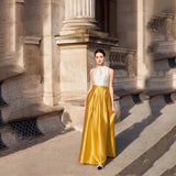 Evening Dress Dress With Sleeveless Splicing Dress Temperament Thin Engagement Student Art Exam Birthday Banquet HZ0517