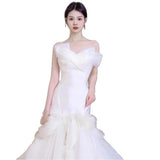 Brased Light Wedding Dress 2026 Spring New Sexy Flower Fishtail Main Yarn Super Fairy At The Runaway Princess Welcome Dress HZ0517