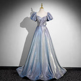 Starry Sky Gradient Evening Dress Female New Host Dignified Atmosphere Adult Ceremony Annual High-End Light Luxury Niche Vocals HZ0517