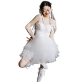 Small Morning Robe Short Wedding Dress Wedding Certificate Birthday Company Broadcast Ballet Dress Annual Performance Dress HZ0517