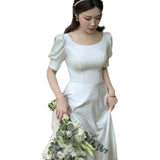 French Light Wedding Dress 2026 Summer Densmen Are Retro-Styled Brides To Shoot Light Wedding Dress HZ0517