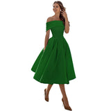 2026 Spring New Side Shoulder Dinner Official Dress Dresses HZ0517