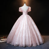 Banquet Evening Dress 2026 New Pink Heavy Industry Ponn Yarn Party Performance Shirt HZ0517
